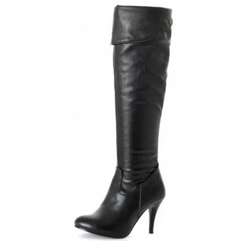 Buy Center Women's Over Knee Boots - Thin High Heels, Plus Sizes 34-50 - Buy Center UK
