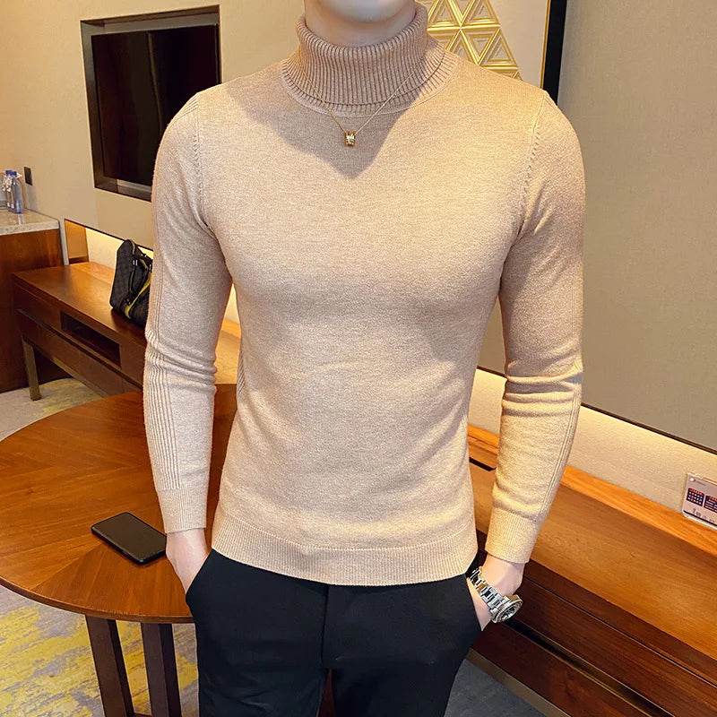 Buy Center Men's Turtleneck Sweater - Slim Fit Casual Fall Fashion - Buy Center UK