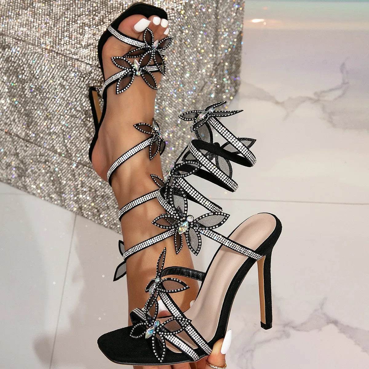 Buy Center Luxury Butterfly-knot Stiletto Sandals for Women - Buy Center UK