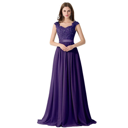 Elegant Burgundy Bridesmaid Dresses - V Neck Chiffon Maxi Gown - Buy Center UK