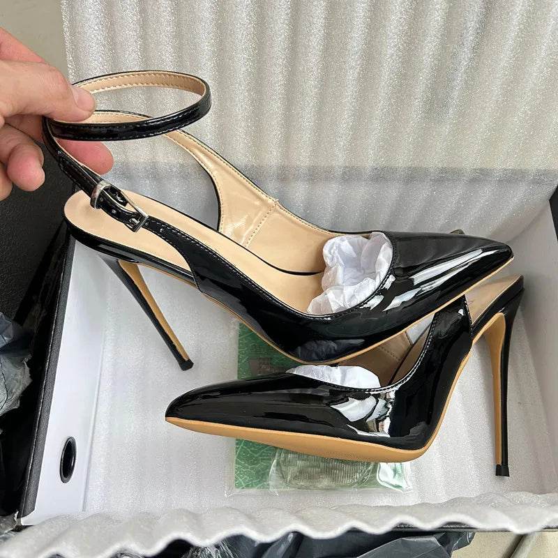 Buy Center Women’s Black Patent Leather Stiletto Heel Dress Pumps - Buy Center UK