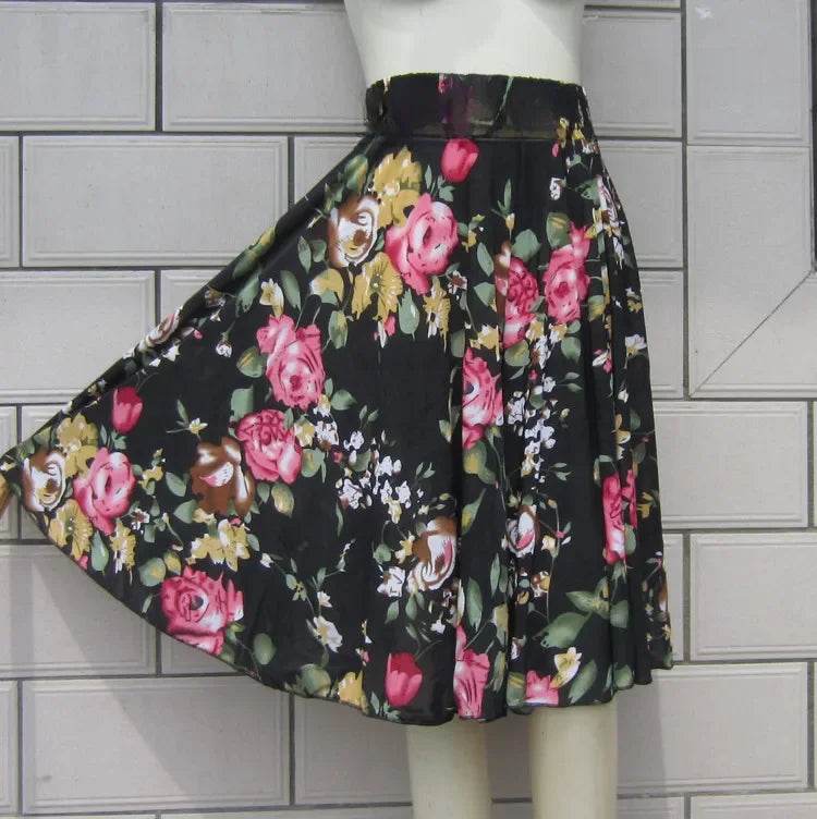 Buy Center Summer Ice Silk Skirt - Floral Design for Women - Buy Center UK