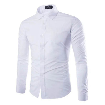 Buy Center Men's Stripes Long Sleeve Slim Shirt - Business & Casual - Buy Center UK
