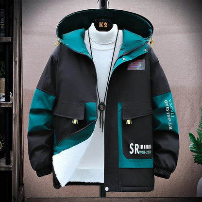 Buy Center Autumn/Winter Hooded Jacket - Windproof, Thick Insulation - Buy Center UK