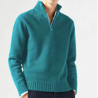 Buy Center Zipper Turtleneck Men's Sweater - Casual Knit Pullover - Buy Center UK