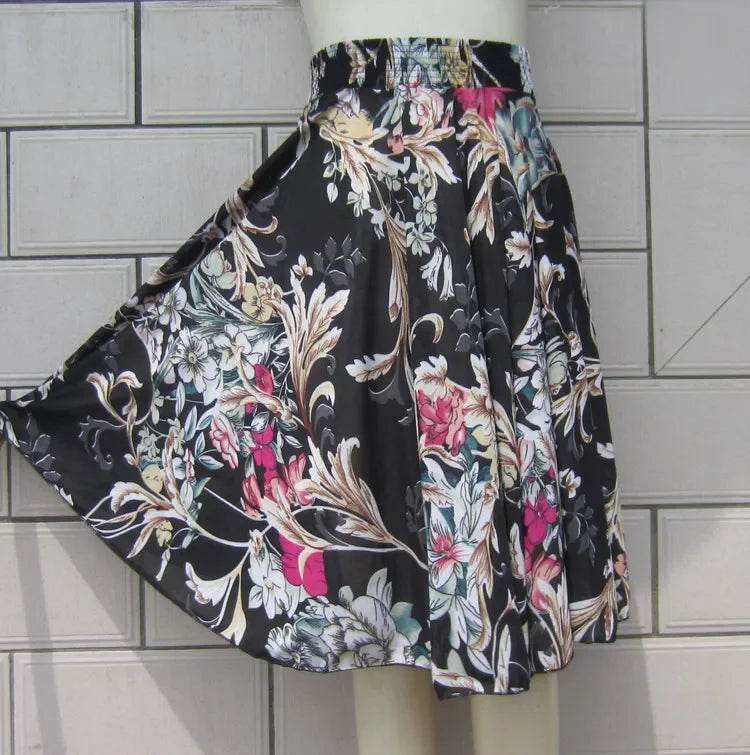 Buy Center Summer Ice Silk Skirt - Floral Design for Women - Buy Center UK