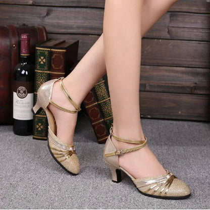 Buy Center Women's Ballroom Dance Shoes - Closed Toe Tango Heels - Buy Center UK