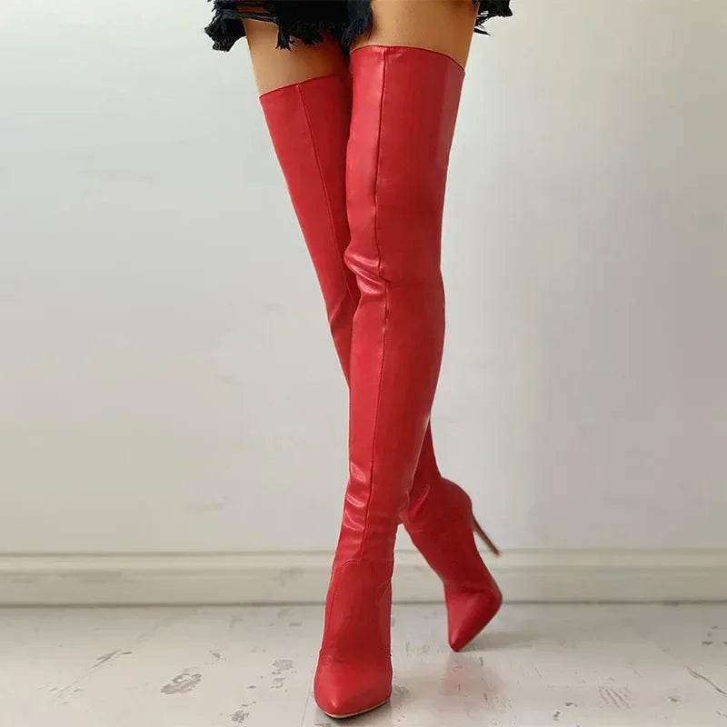 Buy Center Plus Size Thigh High Boots - Sexy Over-the-Knee Heels - Buy Center UK