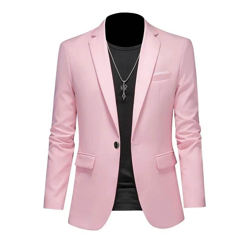 Buy Center Casual Business Blazer for Men - Solid Color Elegance - Buy Center UK