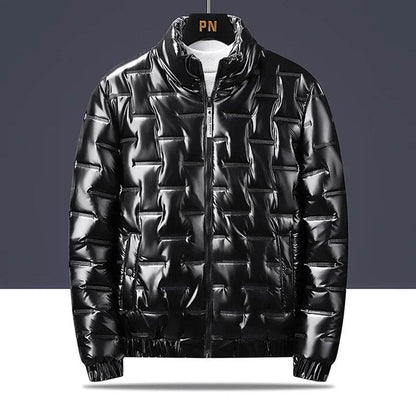 Buy Center Men's Hooded Cotton Coat - Shiny, Warm Jacket for Winter - Buy Center UK