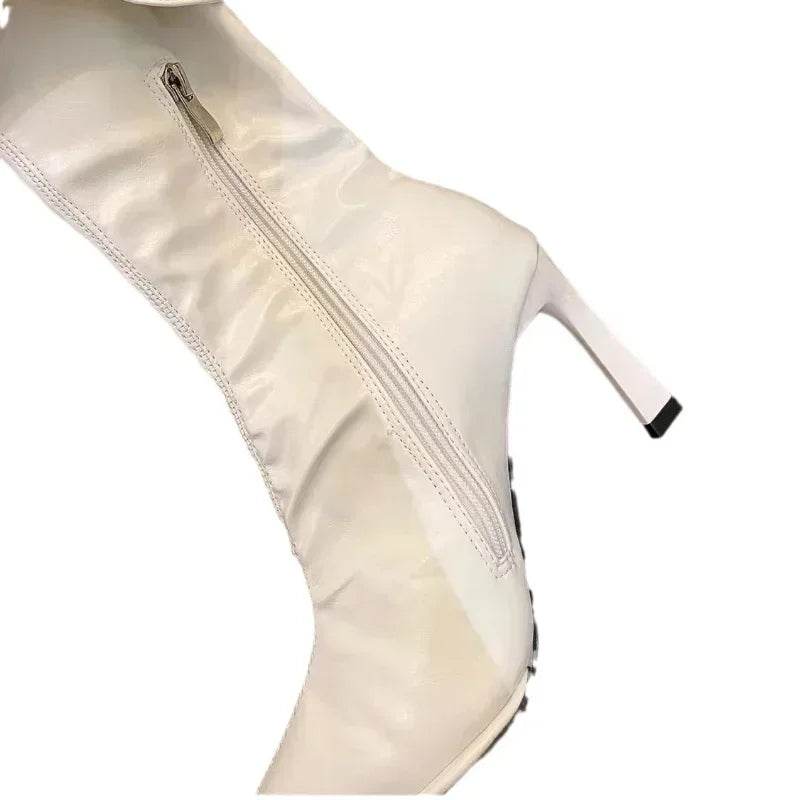 Buy Center Western Cowboy Boots - Slip-On Knee High, Thin Heel - Buy Center UK