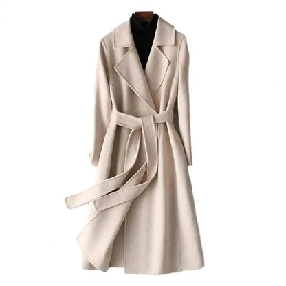 Buy Center Women’s Woolen Coat - Elegant Mid-Calf Winter Overcoat - Buy Center UK