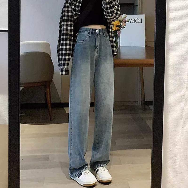 Buy Center Vintage Wide Leg Jeans - High Waist Fashion Trousers - Buy Center UK