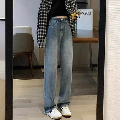 Buy Center Vintage Wide Leg Jeans - High Waist Fashion Trousers - Buy Center UK