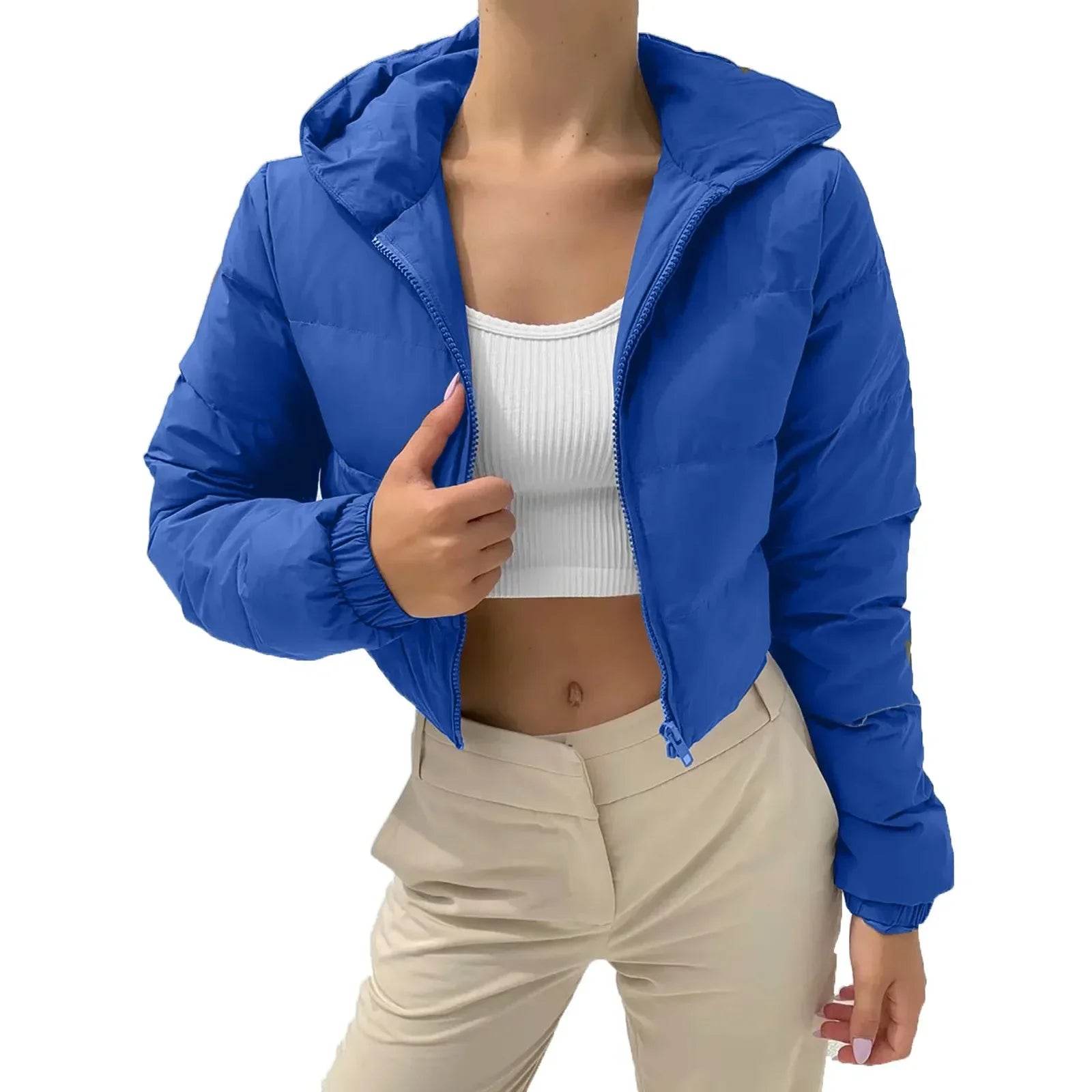 Buy Center Women's Fall Winter Puffer Jacket - Cropped, Oversized Style - Buy Center UK