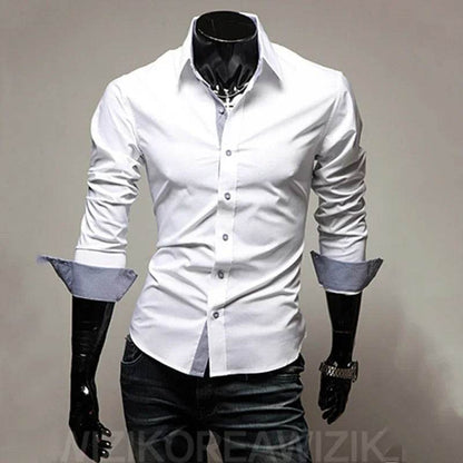 Buy Center Men's Stripes Long Sleeve Shirt - Slim Fit & Casual Style - Buy Center UK
