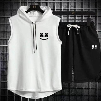 Brand Summer Men's Two Piece Set - Casual T-Shirt & Shorts Suit - Buy Center UK