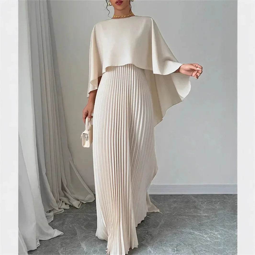Buy Center 2024 Elegant Asymmetrical Dress - Batwing Sleeves, Chic Style - Buy Center UK