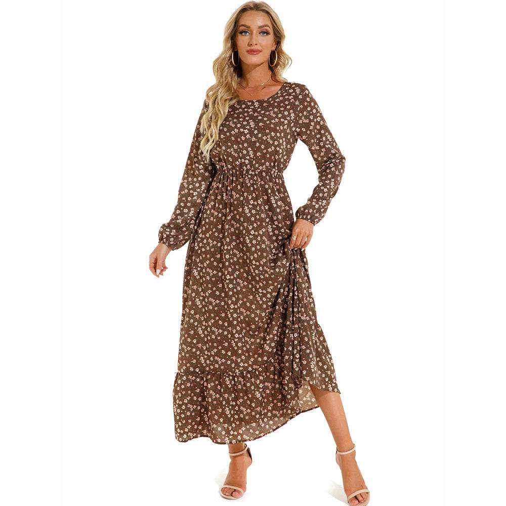 2023 Bohemian Women Maxi Dress - Long Sleeve Chiffon Floral Style - Buy Center UK