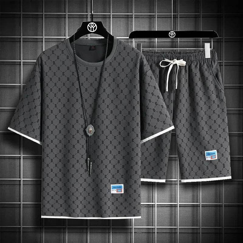 Buy Center Men's Plus-Size Casual Checkered Sports Suit - M-5XL - Buy Center UK