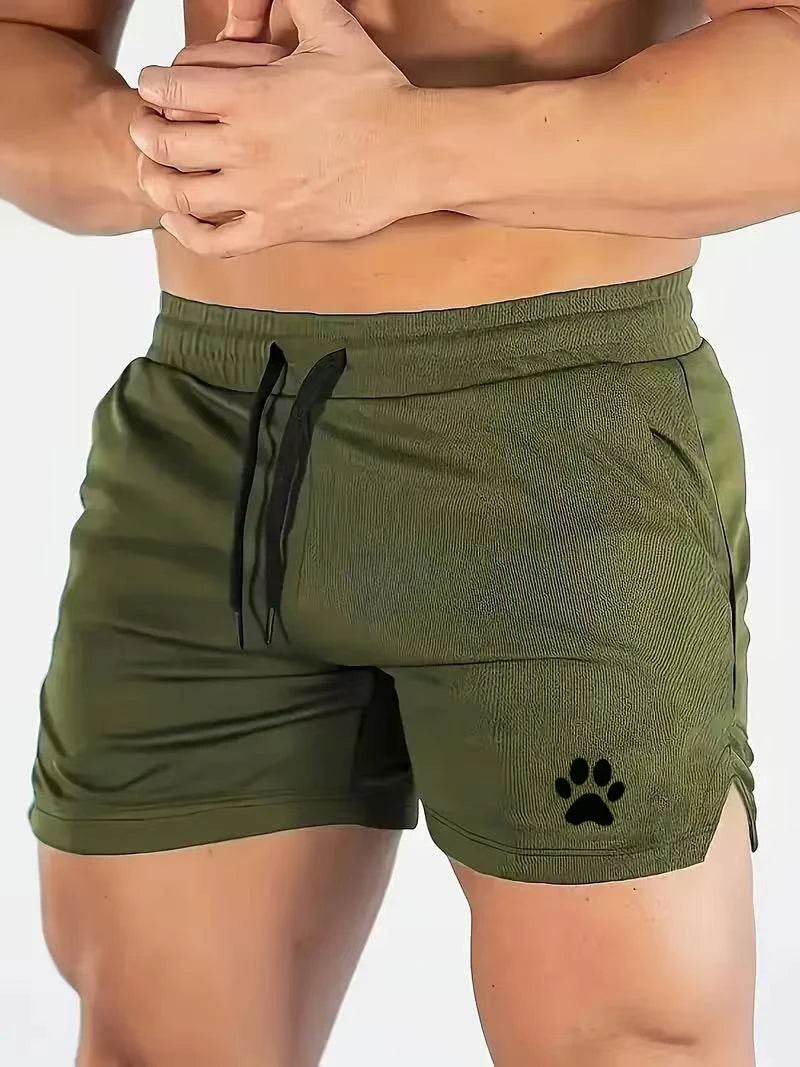 Men's Bear Paw Print Casual Shorts - Perfect for Summer Activities - Buy Center UK