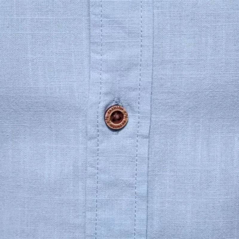 Buy Center Men's Fashion Business Shirt - Cotton Linen Long Sleeve - Buy Center UK