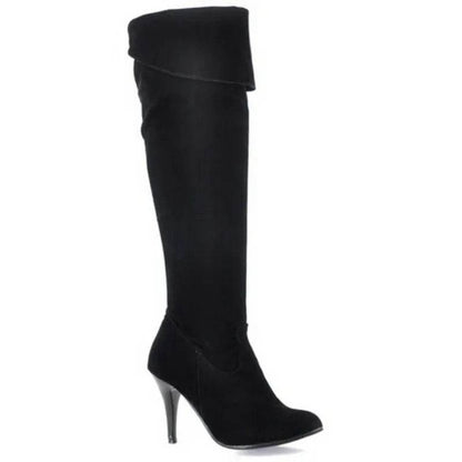 Buy Center Women's Over Knee Boots - Thin High Heels, Plus Sizes 34-50 - Buy Center UK