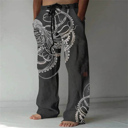 Buy Center Men's Loose Casual Sports Pants - 3D Lizard Pattern - Buy Center UK