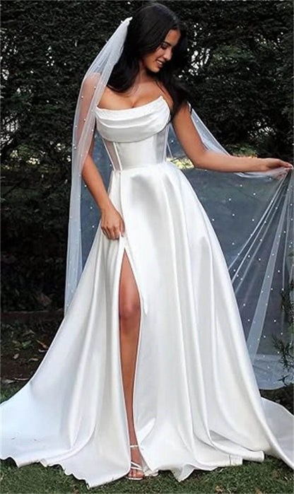 Customized Strapless Corset Prom Dress - Elegant A-Line Satin Gown - Buy Center UK