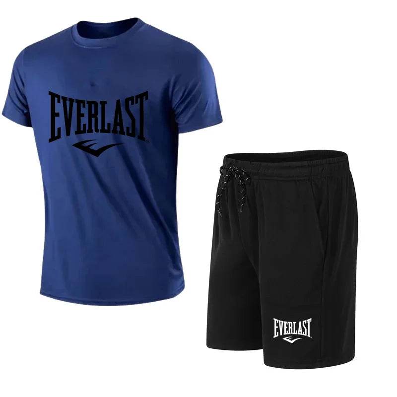 EVERLAST Men's T-Shirt and Shorts Set - Breathable Gym Wear - Buy Center UK
