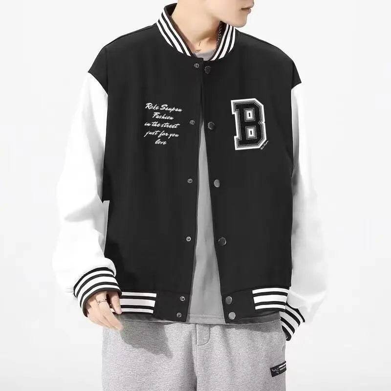 Buy Center Autumn Men's Black Baseball Jacket - Fashionable & Thin - Buy Center UK