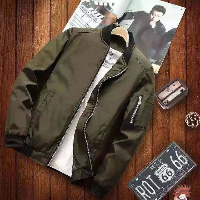 Buy Center Men's Lightweight Bomber Jacket - Casual Windbreaker with Pockets - Buy Center UK