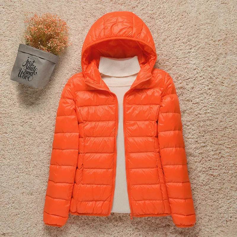 Buy Center Women's Down Jacket - Lightweight Hooded Parka for Winter - Buy Center UK