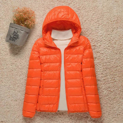 Buy Center Women's Down Jacket - Lightweight Hooded Parka for Winter - Buy Center UK