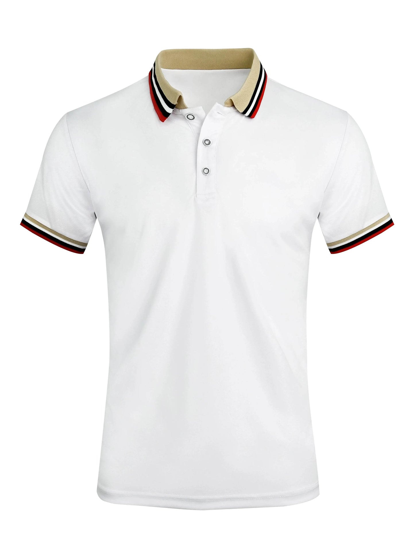 Buy Center Men’s Summer Polo Shirt - Breathable Cotton, Stylish Stripe - Buy Center UK