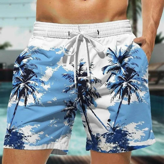 Buy Center 2024 Men's Oversized Quick Dry Shorts - Coconut Tree Print - Buy Center UK