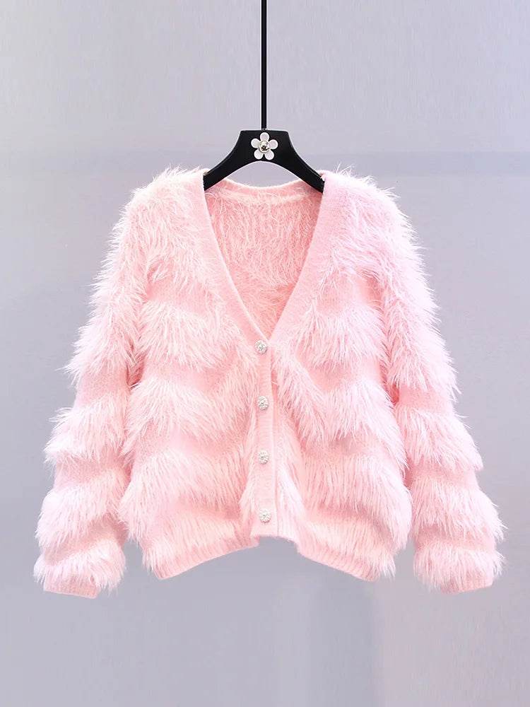 ABRIN Women’s Cashmere Cardigan – Elegant Tassels, Button Up Design - Buy Center UK