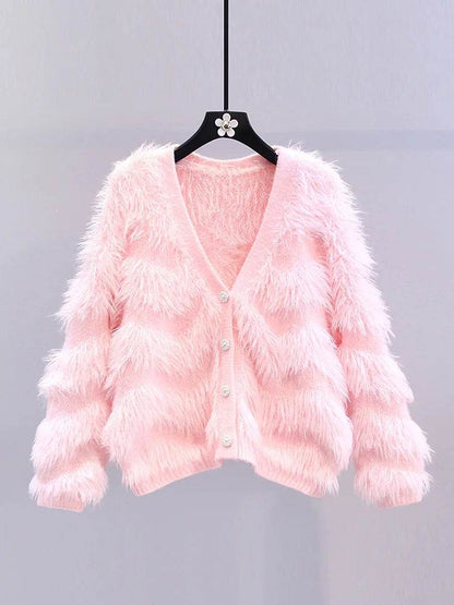 ABRIN Women’s Cashmere Cardigan – Elegant Tassels, Button Up Design - Buy Center UK
