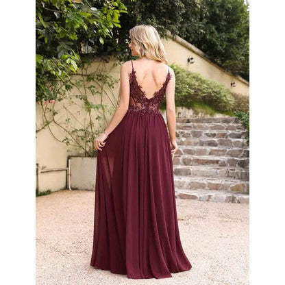 Elegant Spaghetti Straps Mermaid Evening Dress - Beaded Appliques - Buy Center UK