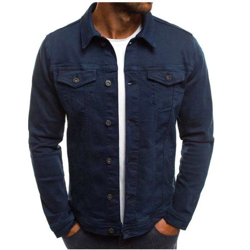 Buy Center Men’s Casual Yellow Denim Jacket - Classic Slim Fit Style - Buy Center UK