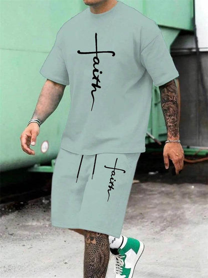 2024 Men's Short Sleeve Shorts 2-Piece Set - Casual Summer Style - Buy Center UK