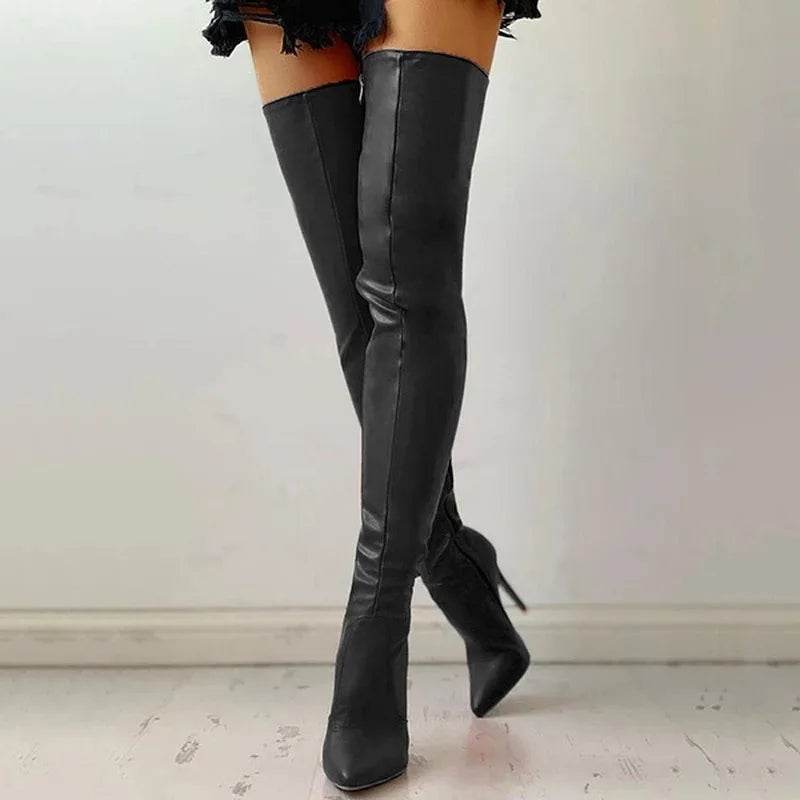 Buy Center Women's Over-The-Knee Boots - Pointed Toe, High Heels - Buy Center UK