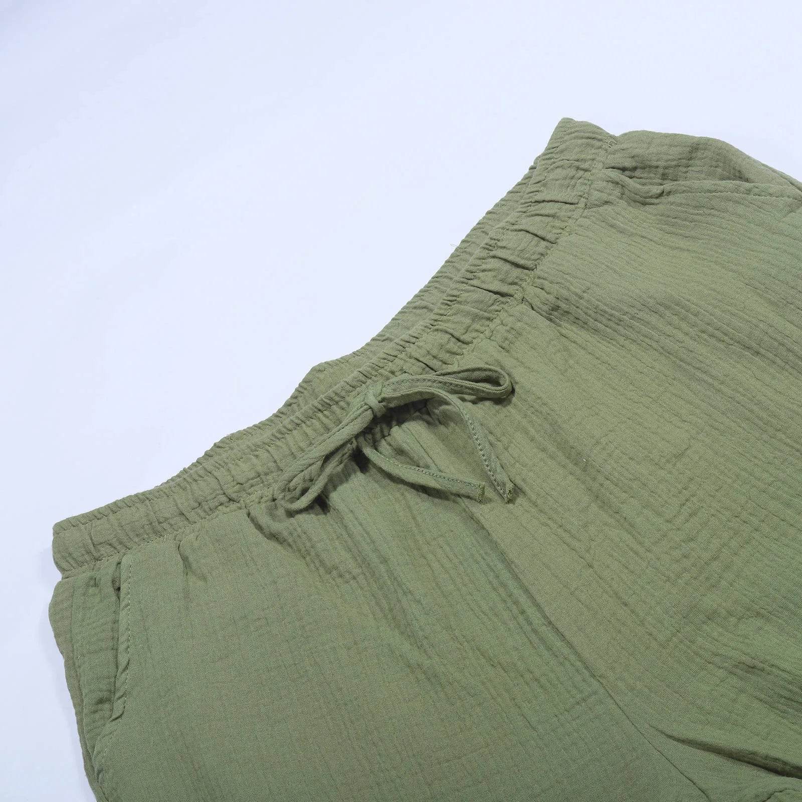 Spring Autumn Men's Wide Leg Pants - Casual Zipper Pockets, Elastic Waist - Buy Center UK