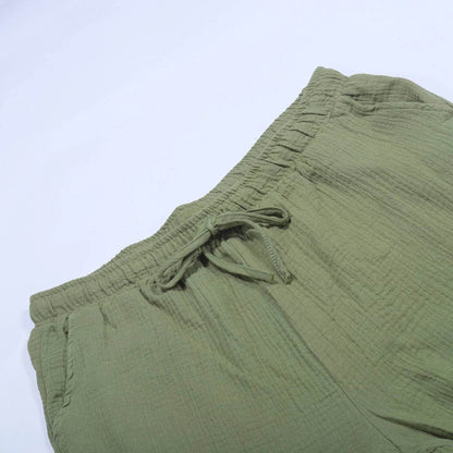 Spring Autumn Men's Wide Leg Pants - Casual Zipper Pockets, Elastic Waist - Buy Center UK