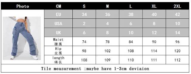 Trendy High-Waist Cargo Pants - Women's Retro Denim Streetwear - Buy Center UK