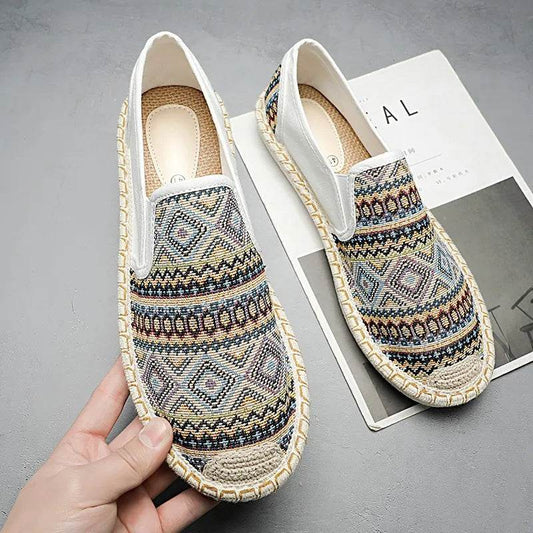 Buy Center Ethnic Style Men's Slip-On Flats - Comfortable Summer Sneakers - Buy Center UK