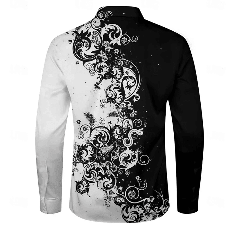 Buy Center Floral Business Casual Shirt - Soft Fabric in 11 Colors - Buy Center UK