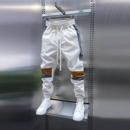 Buy Center Men's Patchwork Jogger Pants - Slim Fit, Elastic Waist - Buy Center UK