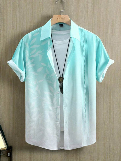 Buy Center Men's Hawaiian Shirt - 3D Printed Vintage Style, Casual Comfort - Buy Center UK