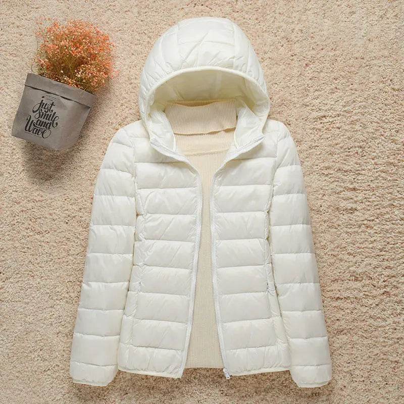 Buy Center Women's Down Jacket - Lightweight Hooded Parka for Winter - Buy Center UK